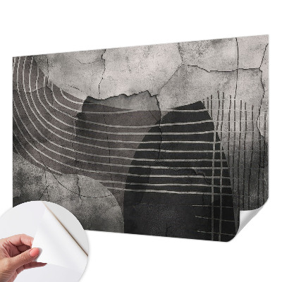 Selbstklebende Fototapete fürs Wohnzimmer mit abstrakten Linien als modernem Wandmotiv