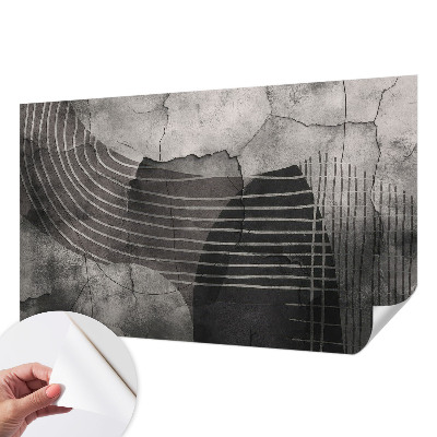 Selbstklebende Fototapete fürs Wohnzimmer mit abstrakten Linien als modernem Wandmotiv