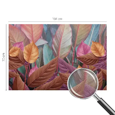 59D-Fototapete mit buntem Blattmotiv