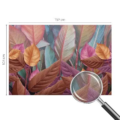 59D-Fototapete mit buntem Blattmotiv