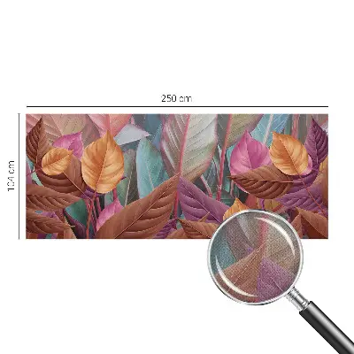 59D-Fototapete mit buntem Blattmotiv
