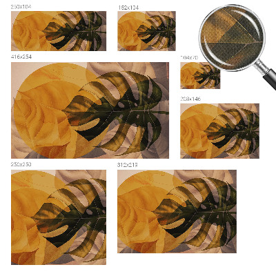 Fototapete in 3D-Optik Abstrakte Blätter