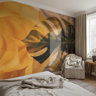 Fototapete in 3D-Optik Abstrakte Blätter