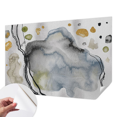 59D-Fototapete fürs Wohnzimmer mit abstrakter Aquarellmalerei