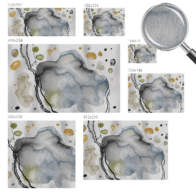 59D-Fototapete fürs Wohnzimmer mit abstrakter Aquarellmalerei
