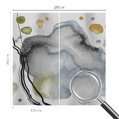 59D-Fototapete fürs Wohnzimmer mit abstrakter Aquarellmalerei