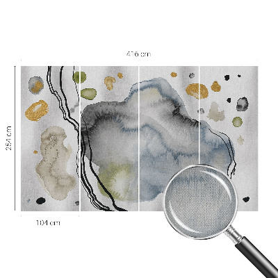 59D-Fototapete fürs Wohnzimmer mit abstrakter Aquarellmalerei