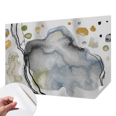 59D-Fototapete fürs Wohnzimmer mit abstrakter Aquarellmalerei