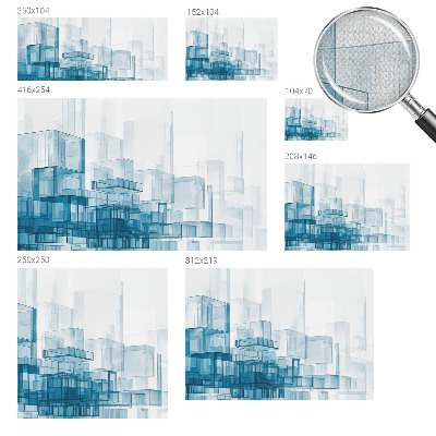 59D-Fototapete fürs Schlafzimmer Transparente Würfel