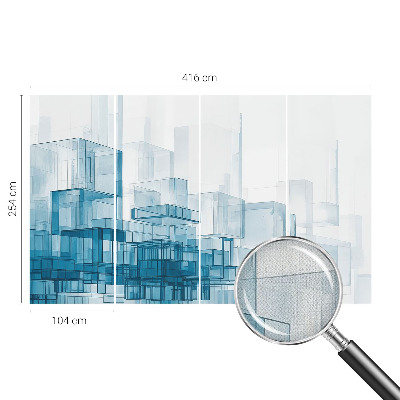 59D-Fototapete fürs Schlafzimmer Transparente Würfel