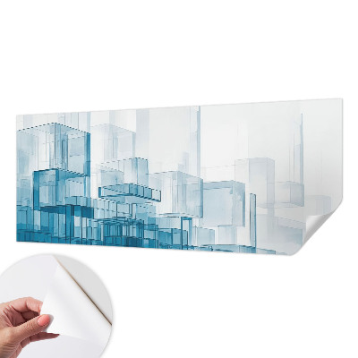 59D-Fototapete fürs Schlafzimmer mit transparenten Würfeln