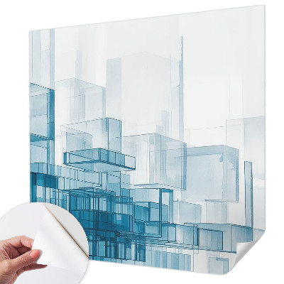 59D-Fototapete fürs Schlafzimmer mit transparenten Würfeln