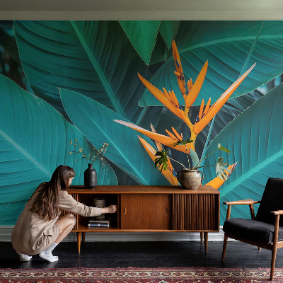 Motivtapete fürs Wohnzimmer Laubblüten