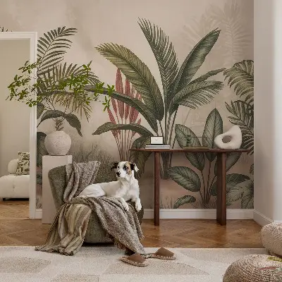 Selbstklebende Fototapete für die Wand mit Pflanzenmotiv