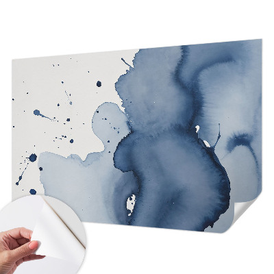 Hochwertige Bildtapete mit marineblauen Farbtupfern