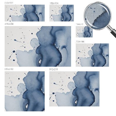 Hochwertige Bildtapete Marineblaue Farbtupfer