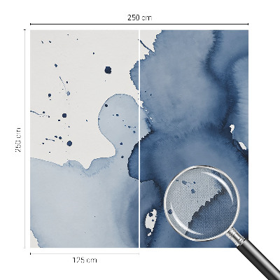 Hochwertige Bildtapete Marineblaue Farbtupfer