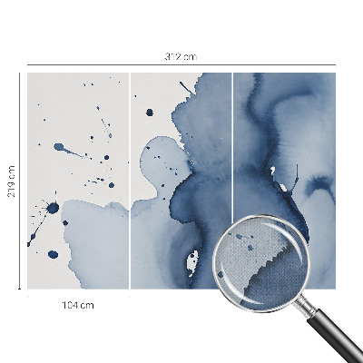 Hochwertige Bildtapete Marineblaue Farbtupfer