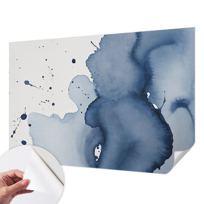 Hochwertige Bildtapete mit marineblauen Farbtupfern
