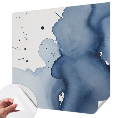 Hochwertige Bildtapete mit marineblauen Farbtupfern