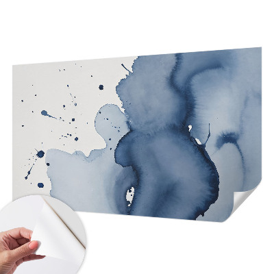 Hochwertige Bildtapete mit marineblauen Farbtupfern