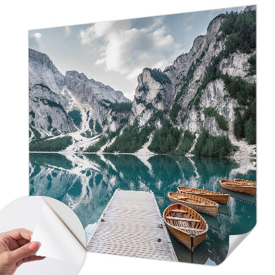 Selbstklebende Fototapete mit Bergpanorama
