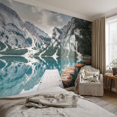 Selbstklebende Fototapete mit Bergpanorama