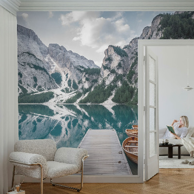 Selbstklebende Fototapete mit Bergpanorama