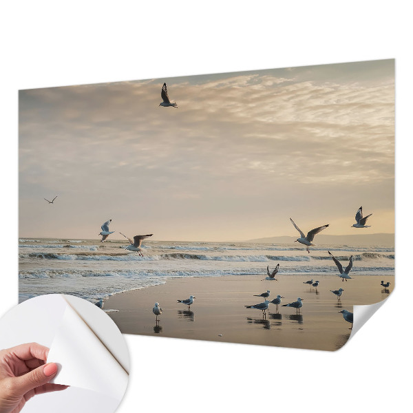Vintage Tapete mit Motiv „Ruhe am Meer“
