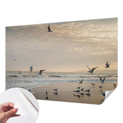 Vintage Tapete mit Motiv „Ruhe am Meer“