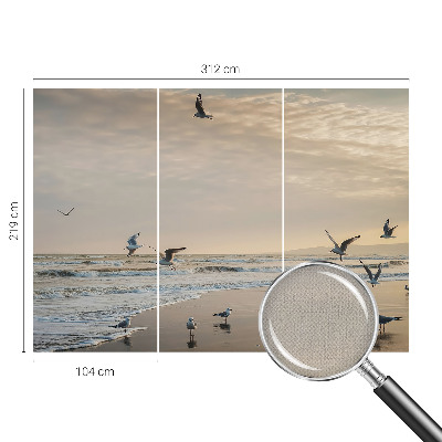 Vintage Tapete mit Motiv „Ruhe am Meer“