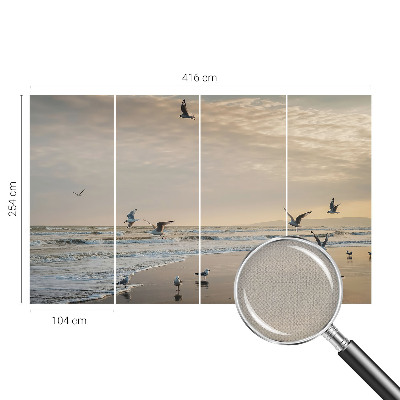 Vintage Tapete mit Motiv „Ruhe am Meer“
