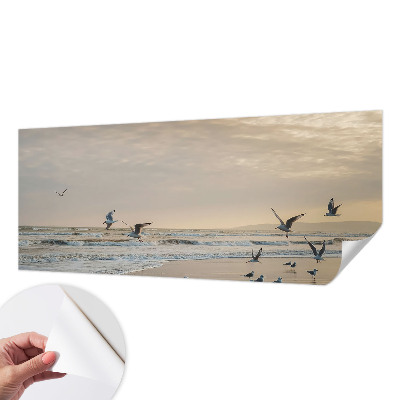 Vintage Tapete mit Motiv „Ruhe am Meer“