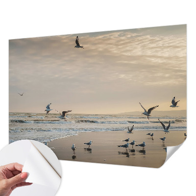 Vintage Tapete mit Motiv „Ruhe am Meer“