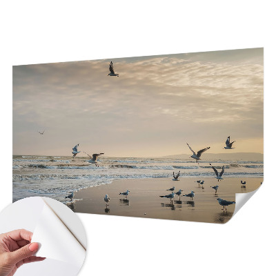 Vintage Tapete mit Motiv „Ruhe am Meer“