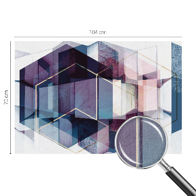 Selbstklebende Fototapete fürs Schlafzimmer mit geometrischem Würfelmotiv