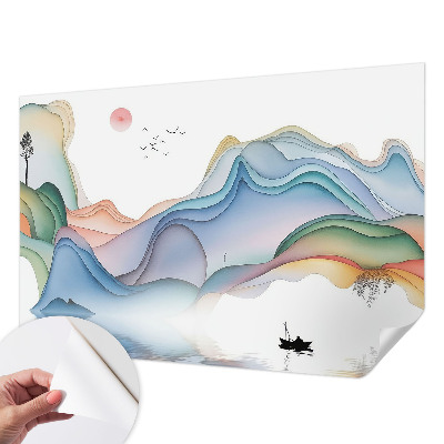 Selbstklebende Fototapete fürs Wohnzimmer mit einer Traumlandschaft