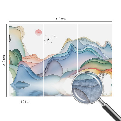 Selbstklebende Fototapete fürs Wohnzimmer mit einer Traumlandschaft