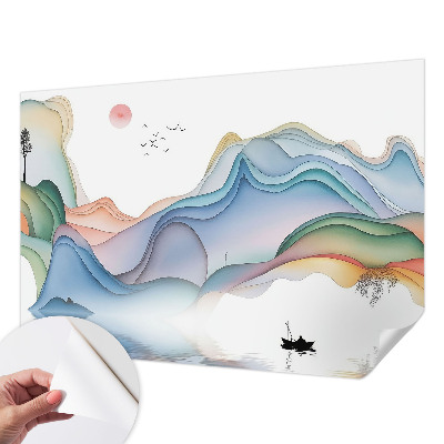 Selbstklebende Fototapete fürs Wohnzimmer mit einer Traumlandschaft