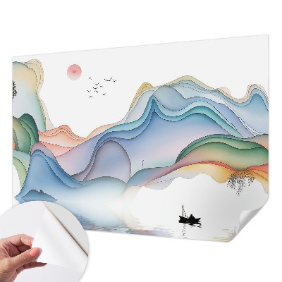Selbstklebende Fototapete fürs Wohnzimmer mit einer Traumlandschaft