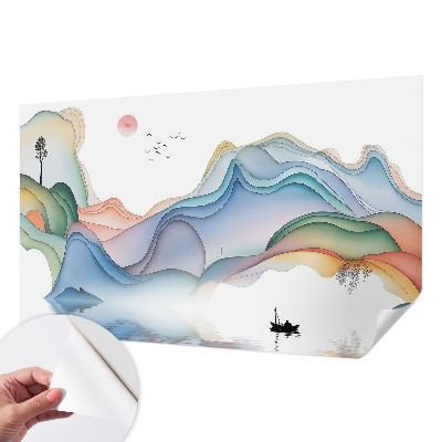 Selbstklebende Fototapete fürs Wohnzimmer mit einer Traumlandschaft