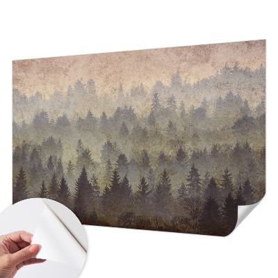 60D-Fototapete fürs Schlafzimmer mit Motiv 'Waldnebel' für eine beruhigende Schlafzimmeratmosphäre