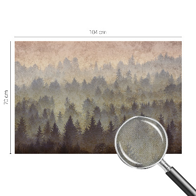 60D-Fototapete fürs Schlafzimmer mit Motiv 'Waldnebel' für eine beruhigende Schlafzimmeratmosphäre