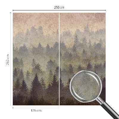 60D-Fototapete fürs Schlafzimmer mit Motiv 'Waldnebel' für eine beruhigende Schlafzimmeratmosphäre