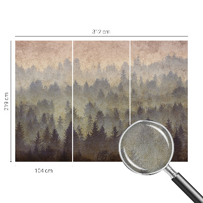 60D-Fototapete fürs Schlafzimmer mit Motiv 'Waldnebel' für eine beruhigende Schlafzimmeratmosphäre