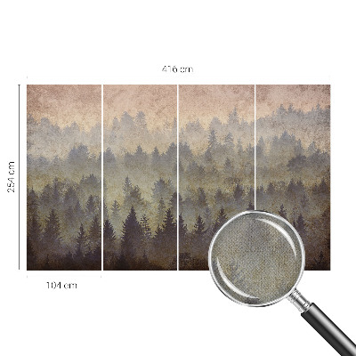 60D-Fototapete fürs Schlafzimmer mit Motiv 'Waldnebel' für eine beruhigende Schlafzimmeratmosphäre