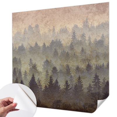 60D-Fototapete fürs Schlafzimmer mit Motiv 'Waldnebel' für eine beruhigende Schlafzimmeratmosphäre