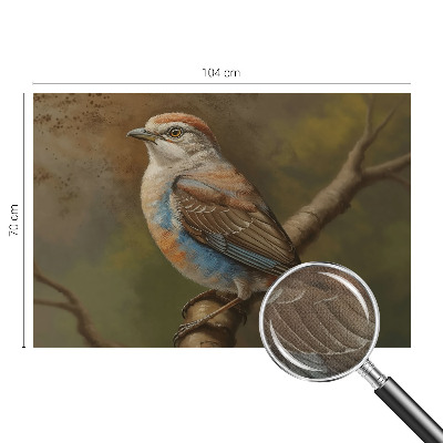60D-Fototapete fürs Wohnzimmer mit Vogelporträt