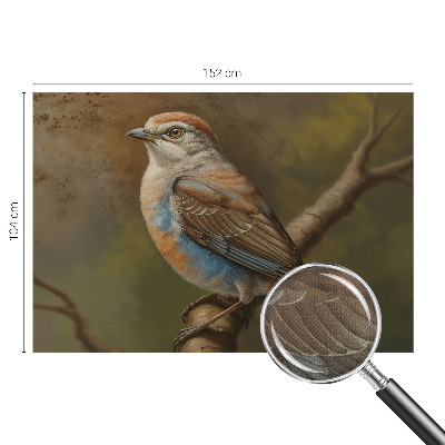 60D-Fototapete fürs Wohnzimmer mit Vogelporträt