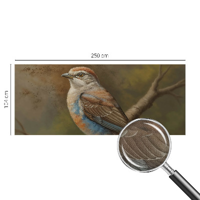 60D-Fototapete fürs Wohnzimmer mit Vogelporträt